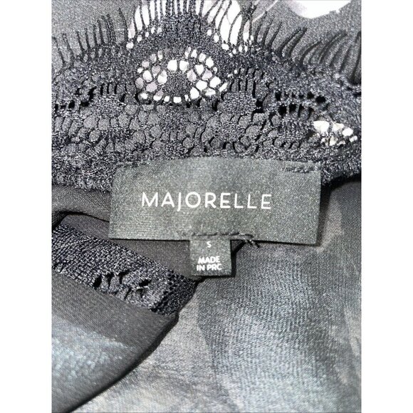 Revolve Majorelle halter Maxi dress, black lace floral slinky fairy goth size SM - Picture 13 of 14